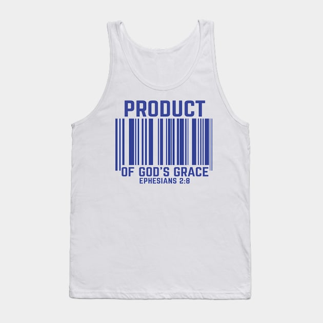 Funny Christian Barcode Design - Product Of God's Grace Tank Top by GraceFieldPrints